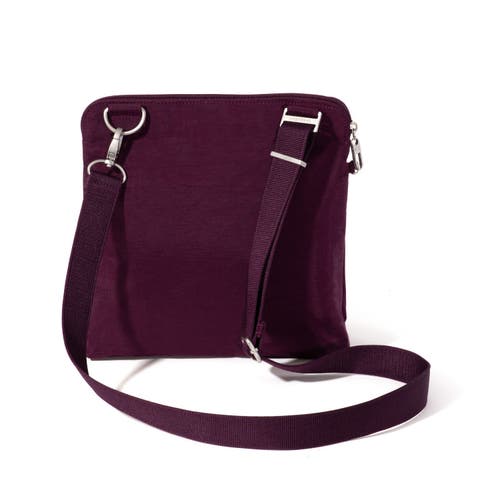 Baggallini Securtex Anti-theft Large Crossbody Bag In Purple