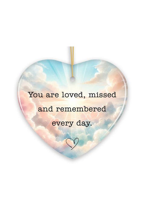 Loved Missed Remembered Heart Ornament