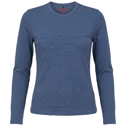 Applique Flatlock Stitch Long Sleeve Tee