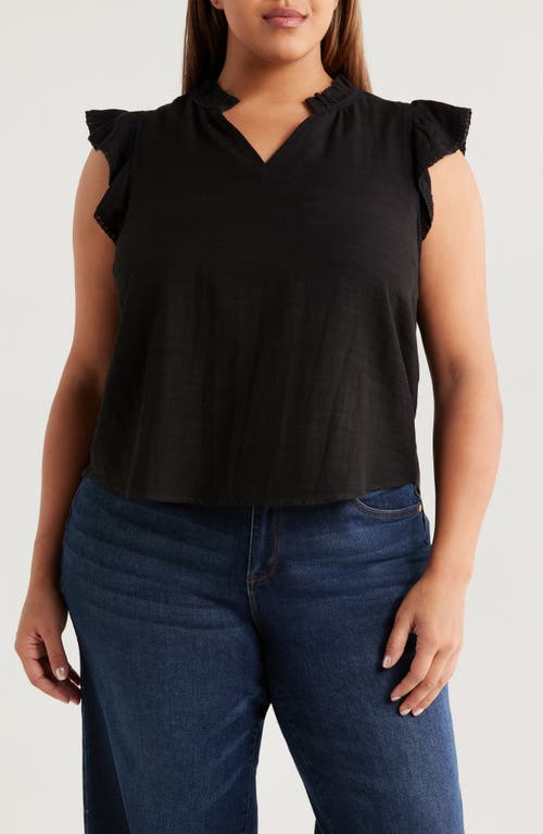 Wit & Wisdom Flutter Sleeve Jersey Top