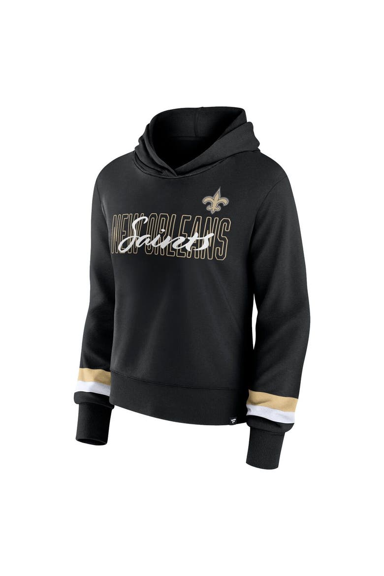 Women's Fanatics Branded  Black New Orleans Saints Over Under Pullover Hoodie, Alternate, color, Black
