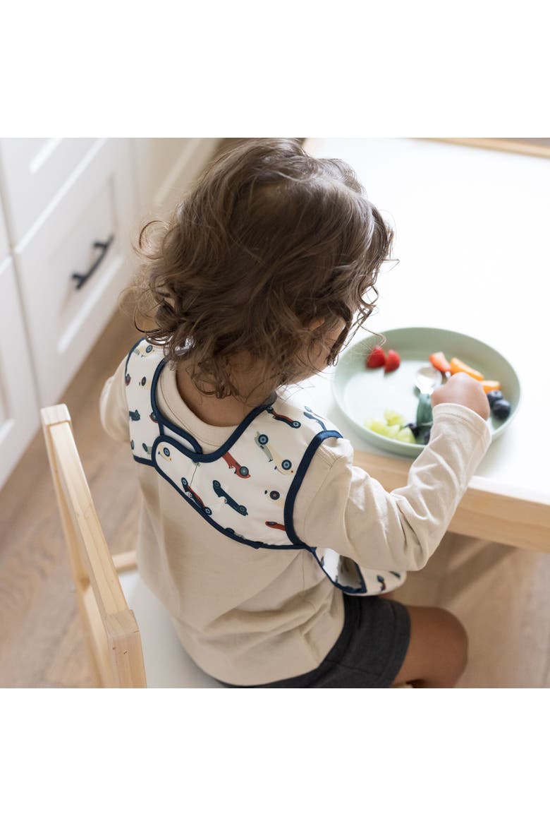 Mess-Proof and Waterproof Baby Apron Bib, Alternate, color, Vintage Cars