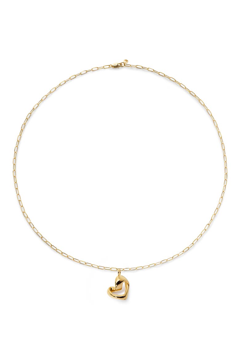 Infinity Heart Pendant Necklace, Main, color, 18K GOLD VERMEIL
