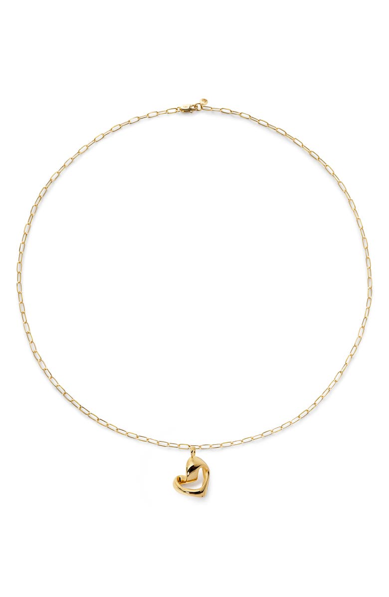 Monica Vinader Infinity Heart Pendant Necklace, Main, color, 18K Gold Vermeil