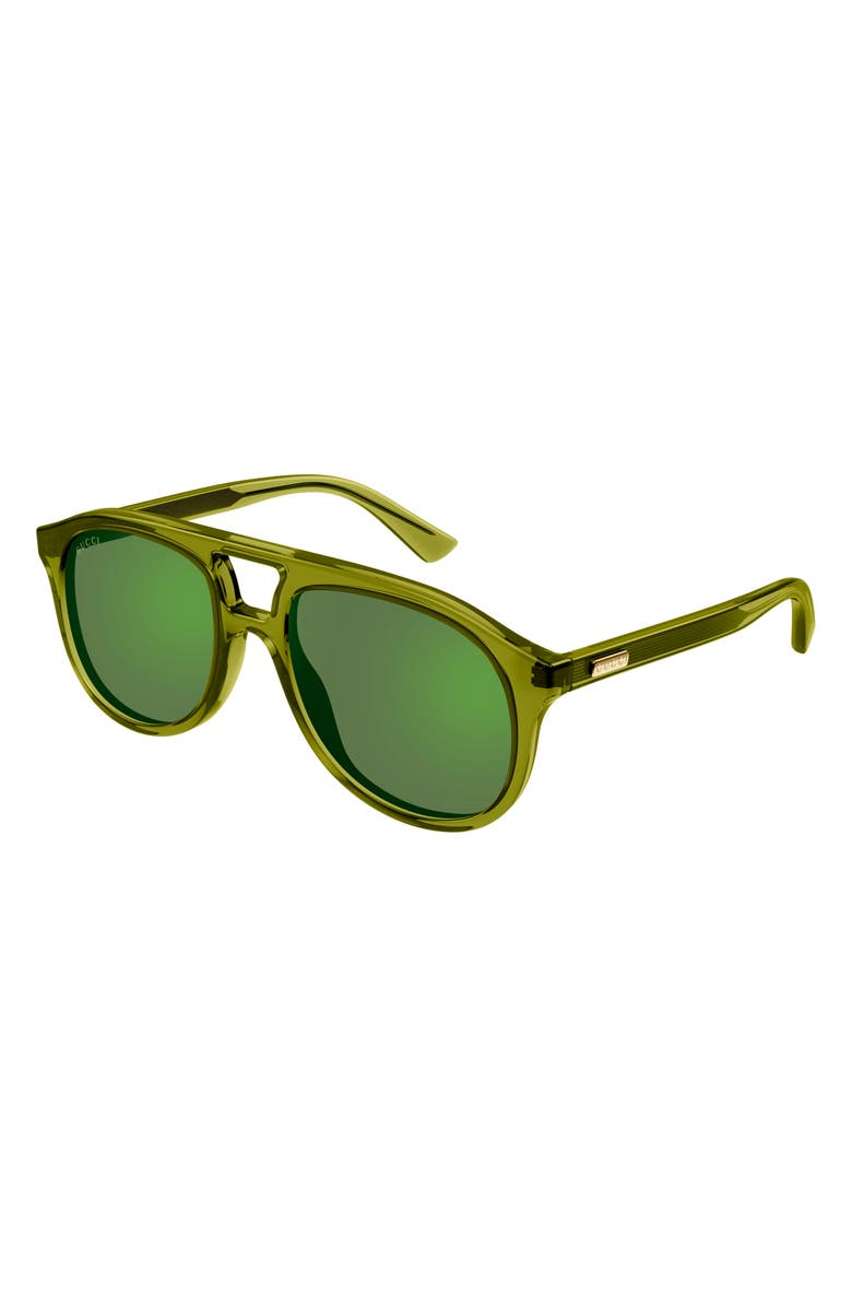 Gucci 54mm Pilot Sunglasses, Alternate, color,