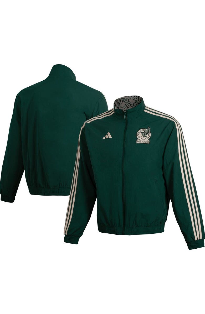 adidas Men's adidas Green/Cream Mexico National Team AEROREADY Reversible Anthem Reversible Full-Zip Jacket, Main, color, 