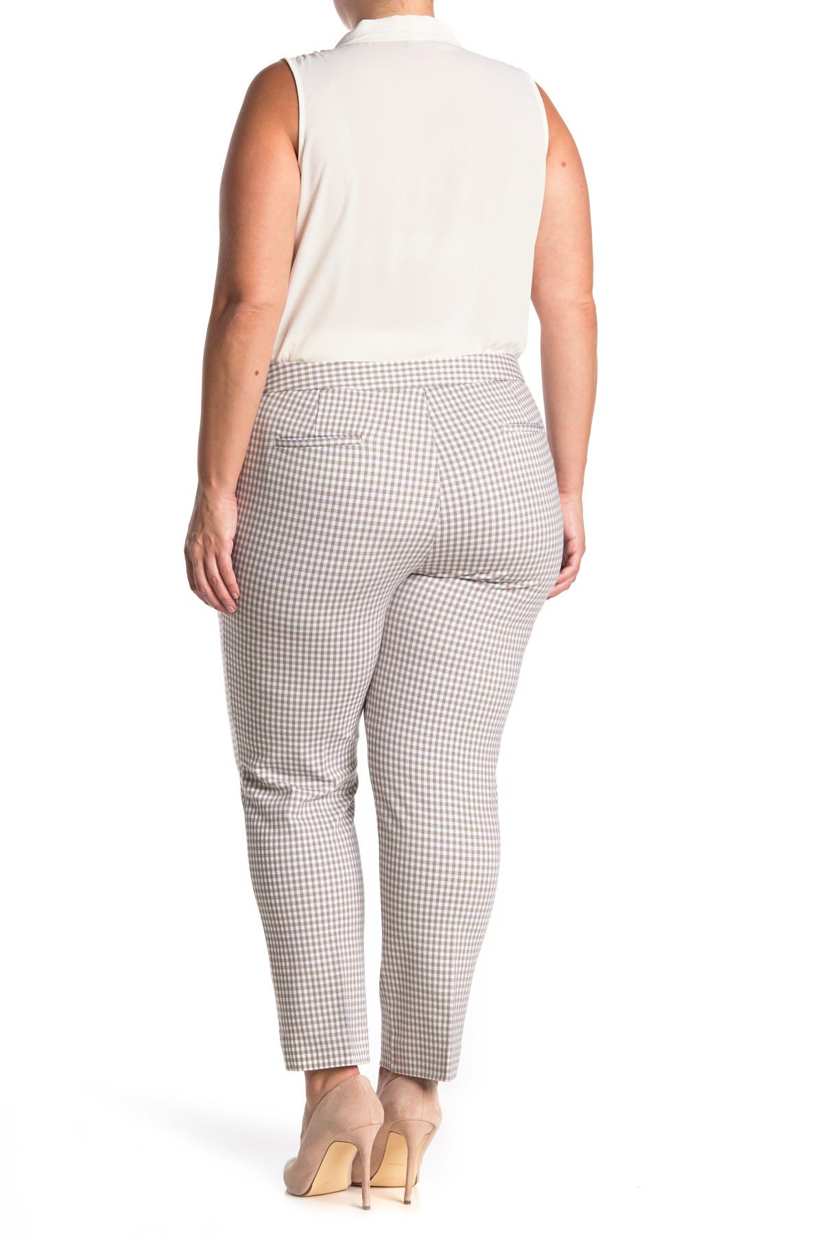 Amanda & Chelsea Micro Check Ponte Knit Pants (Women) | Nordstromrack