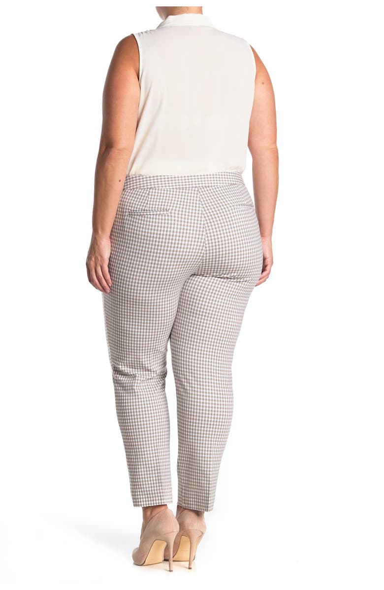 Amanda & Chelsea Micro Check Ponte Knit Pants, Alternate, color, Khawhtgy