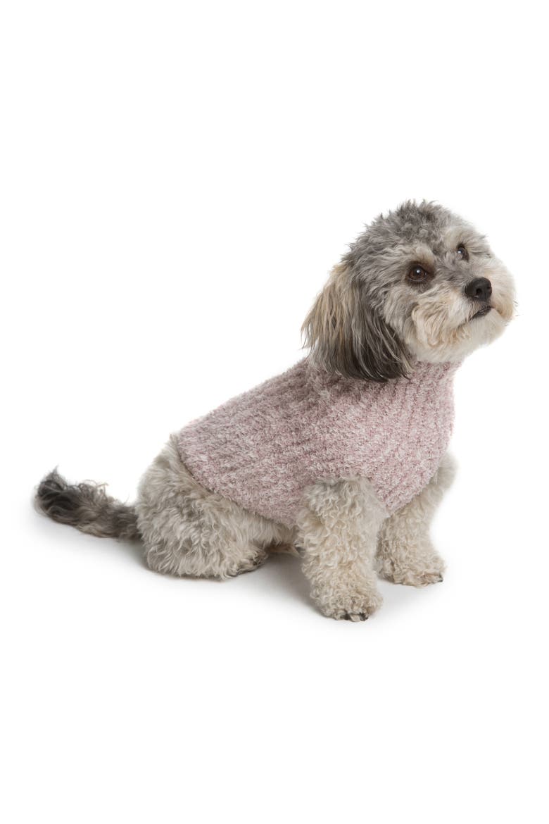 CozyChic™ Ribbed Dog Sweater, Main, color, VINTAGE ROSE/BALLET PINK