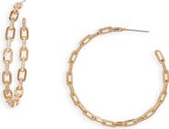 Nordstrom Pavé Link Hoop Earrings