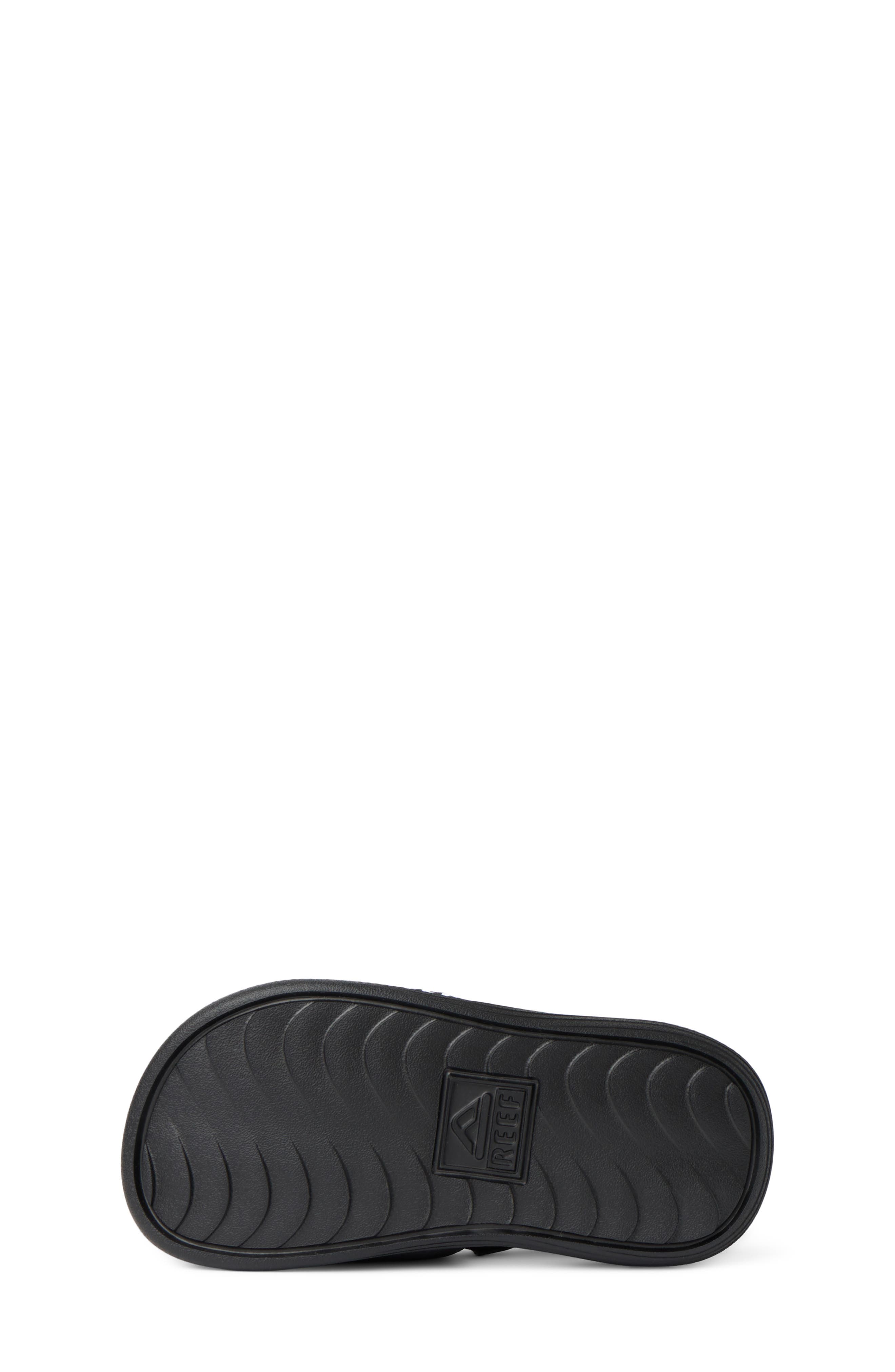Reef Kids' Salty Slide Sandal, Alternate, color, Black/ White