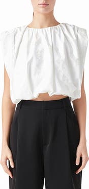 Endless Rose Foil Print Sleeveless Crop Top
