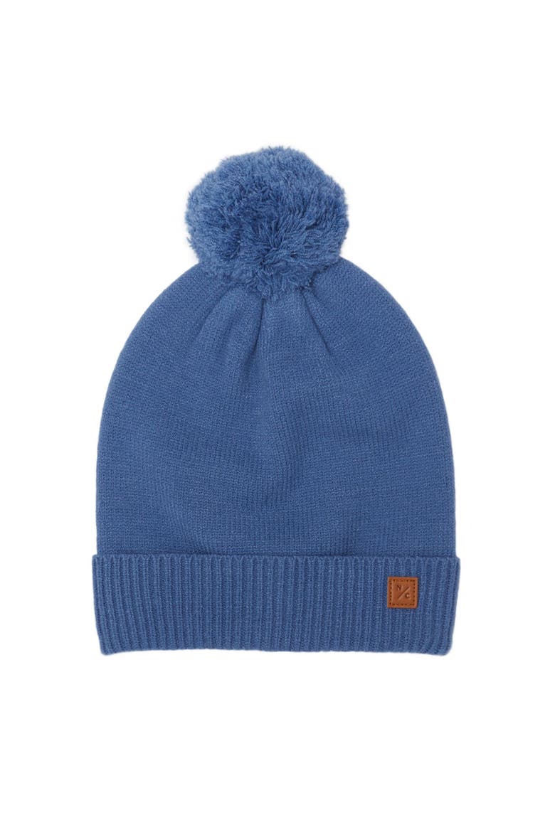 Knit Winter Hat with Knit Pom, Main, color, Mountain Blue