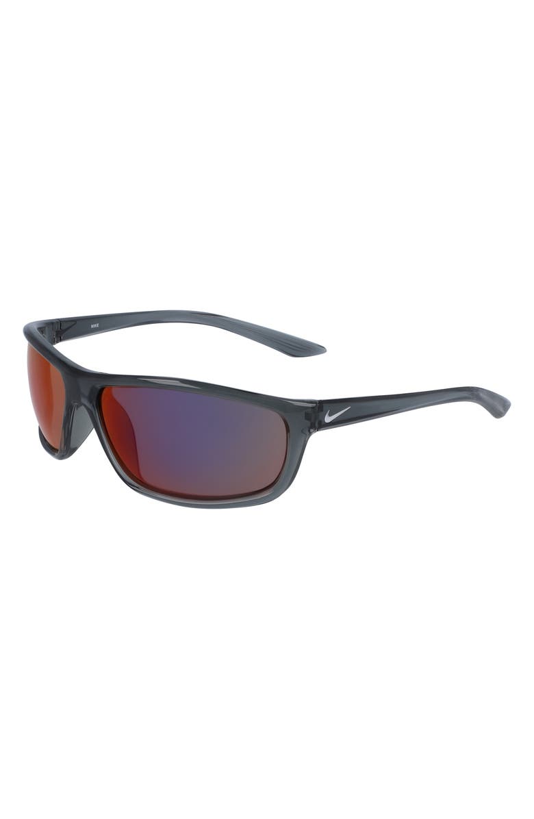 Nike Rabid 64mm Rectangle Sunglasses, Alternate, color, 