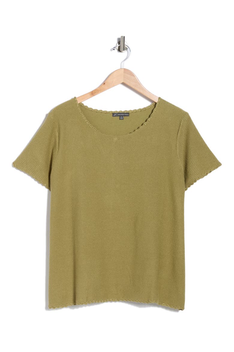 Short Sleeve Sweater, Alternate, color, GREEN OASIS