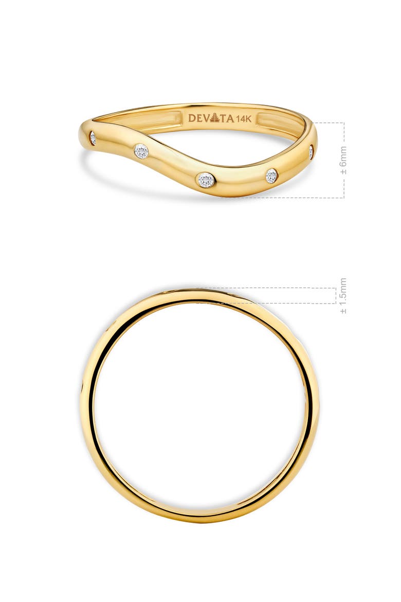 Wave Ring in 14K Gold, Alternate, color, Yellow Gold