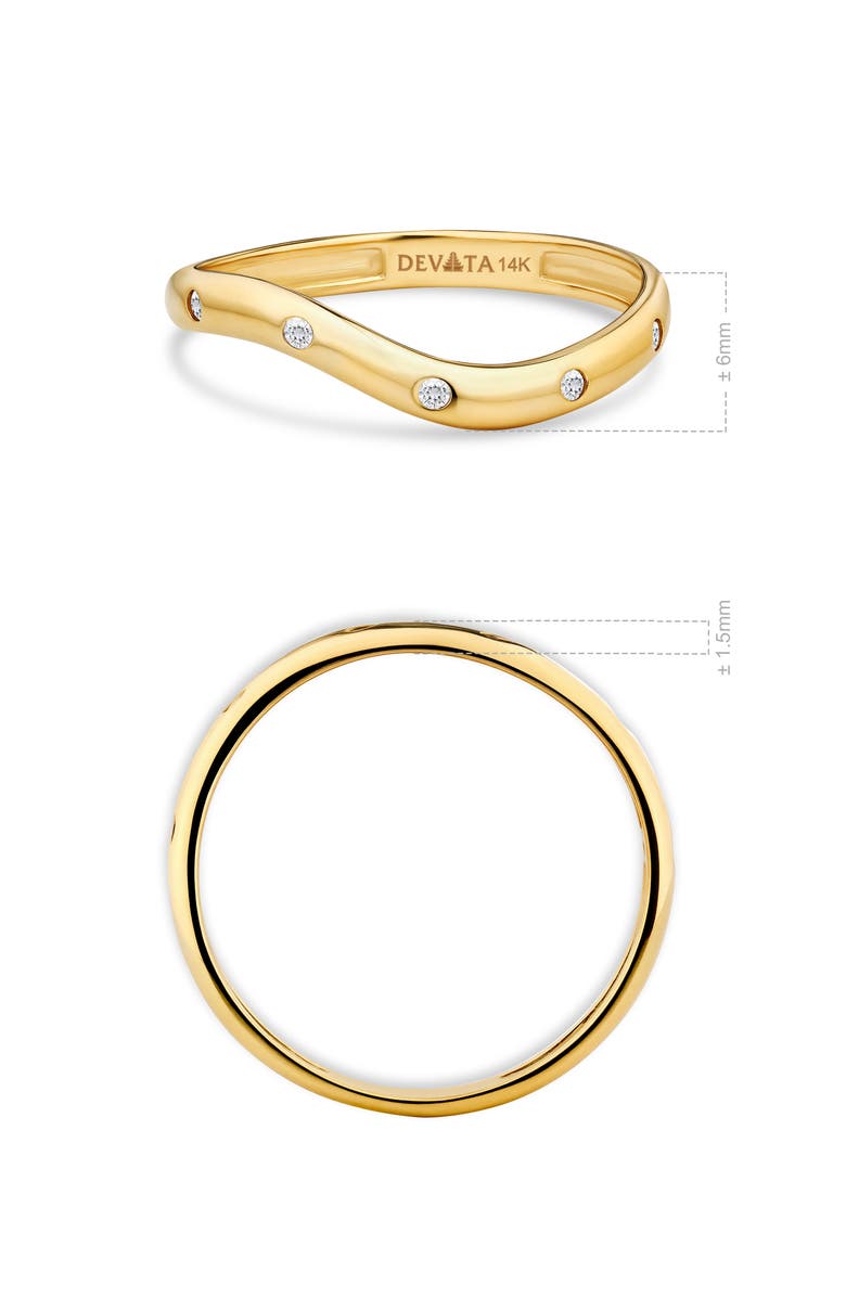 DEVATA Wave Ring in 14K Gold, Alternate, color, Yellow Gold