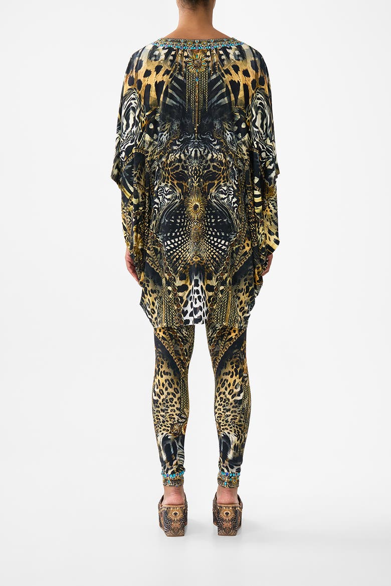Bat Sleeve Dress, Alternate, color, Feline Folklore