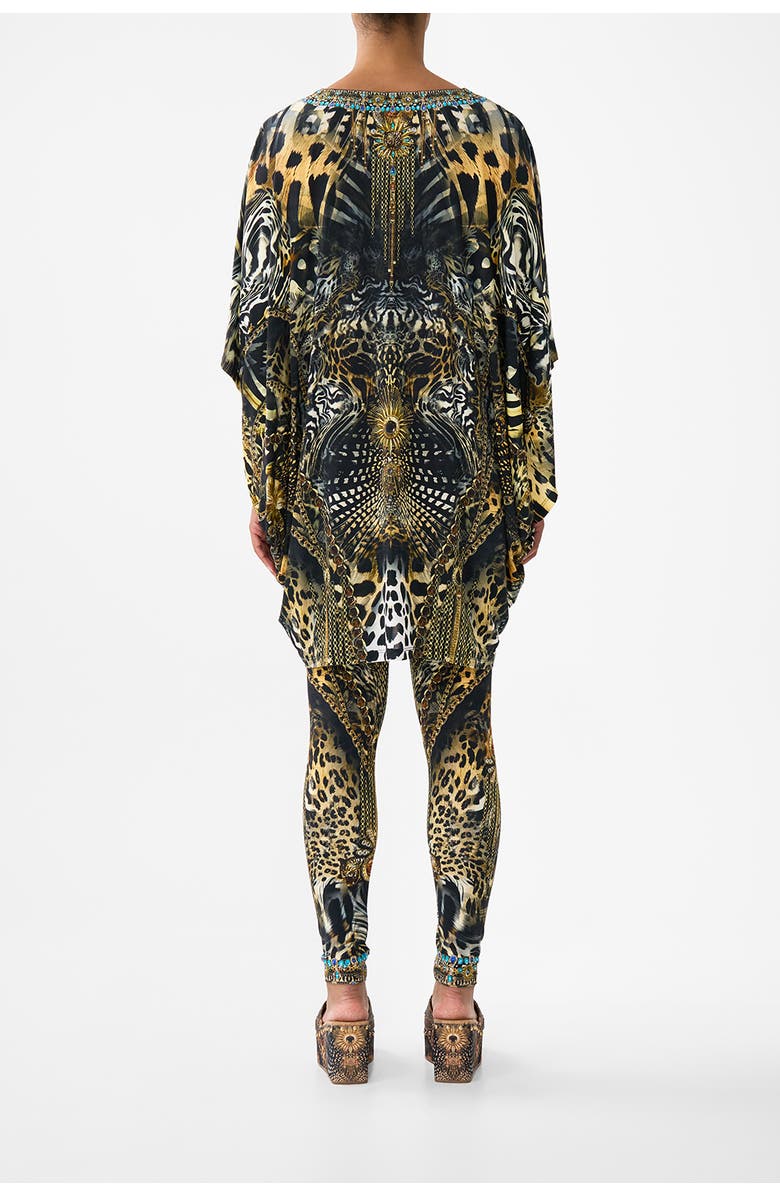 Camilla Bat Sleeve Dress, Alternate, color, Feline Folklore