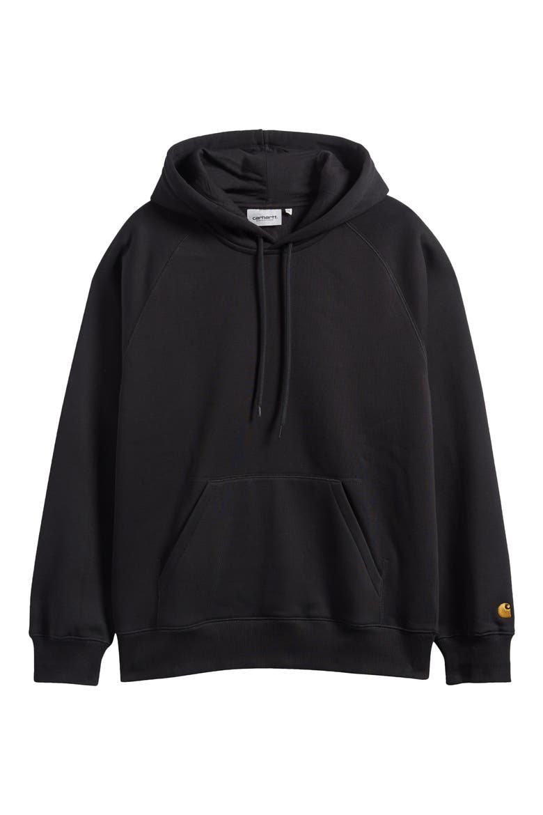 Chase Fleece Hoodie, Alternate, color, BLACK / GOLD