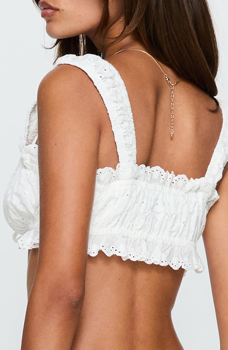 Princess Polly Midnight Sugar Eyelet Frilled Bralette Top, Alternate, color,