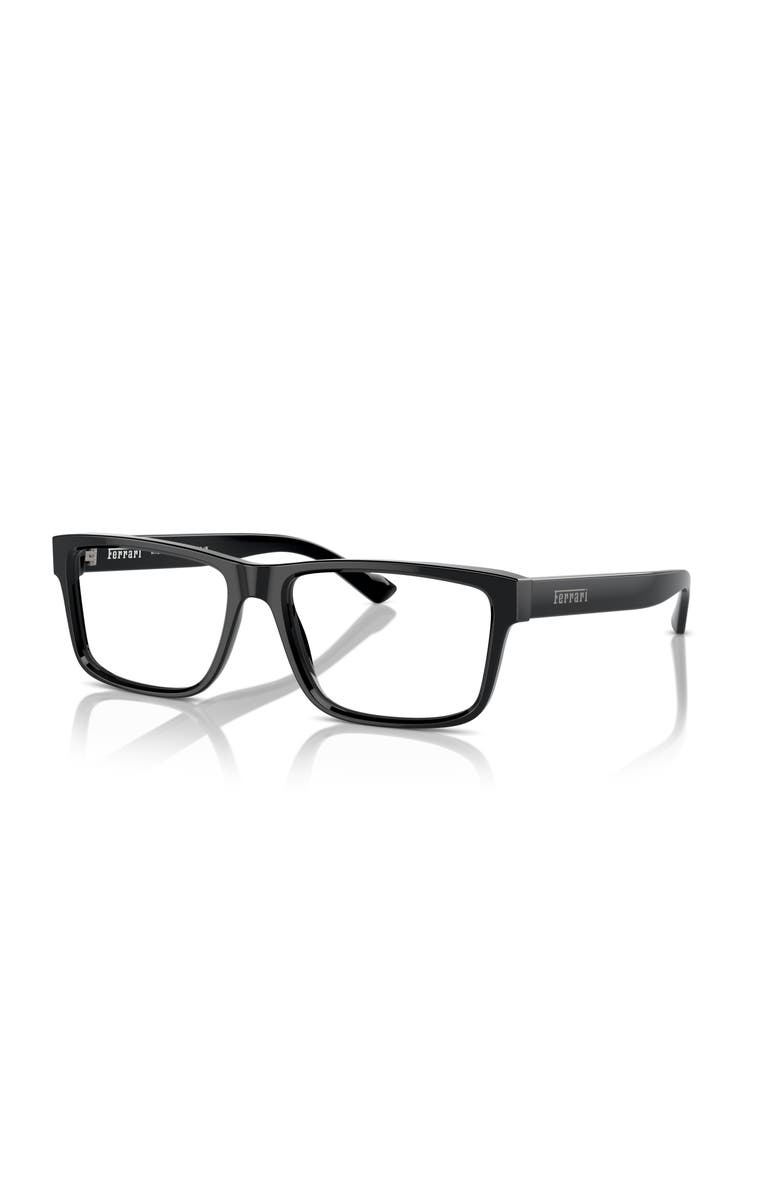 Ferrari 57mm Rectangle optical glasses, Main, color, Black