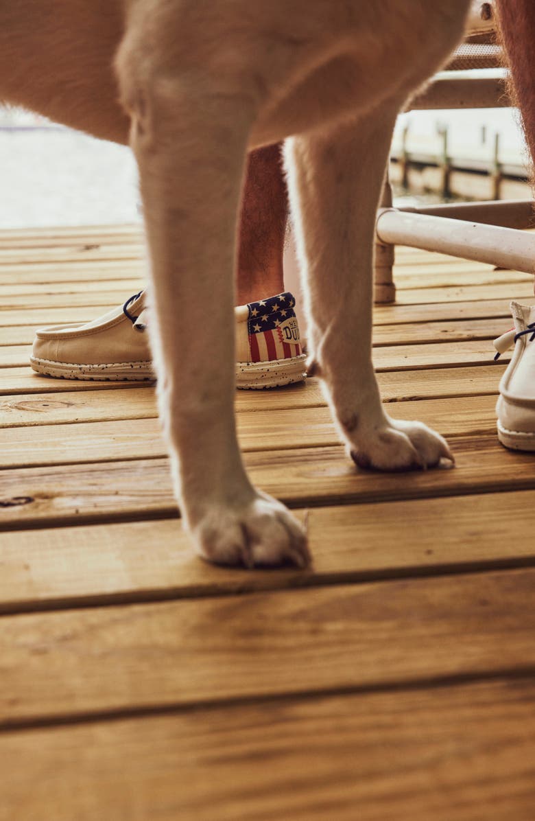 Hey Dude Wally Americana Slip-On, Alternate, color, American Flag