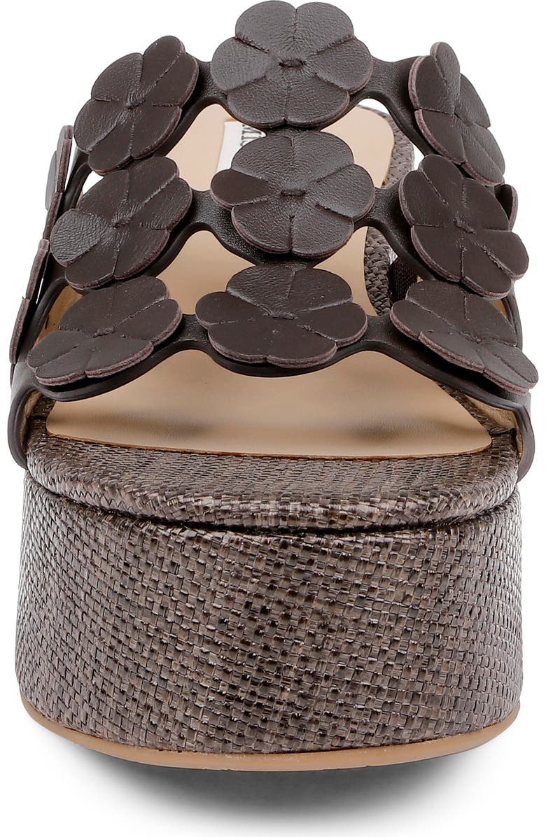 Badgley Mischka Collection Wendall Platform Wedge Slide Sandal, Alternate, color, Brown Leather