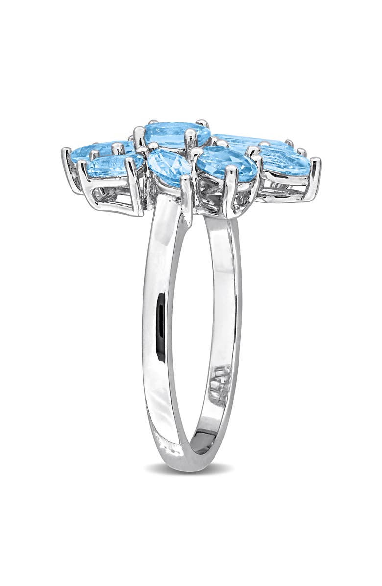 Julianna B. Gemstone Cluster Ring Sterling Silver, Alternate, color, Sky-Blue Topaz