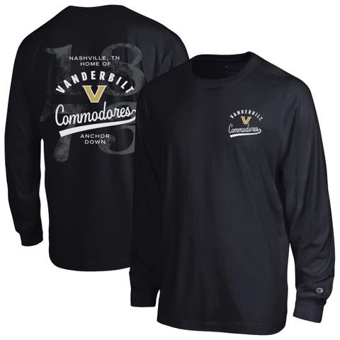 Men's Champion Black Vanderbilt Commodores Laminated All-Star Long Sleeve T-Shirt