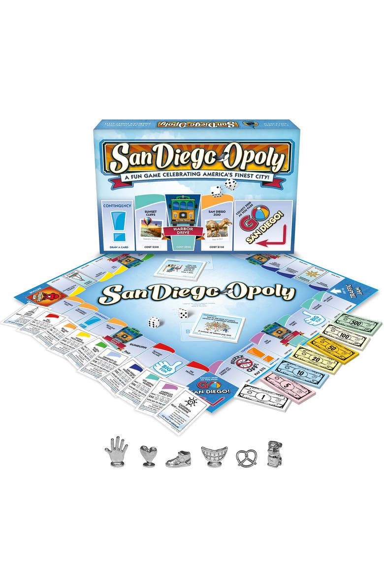 San Diego Opoly Board Game, Alternate, color, Multicolored