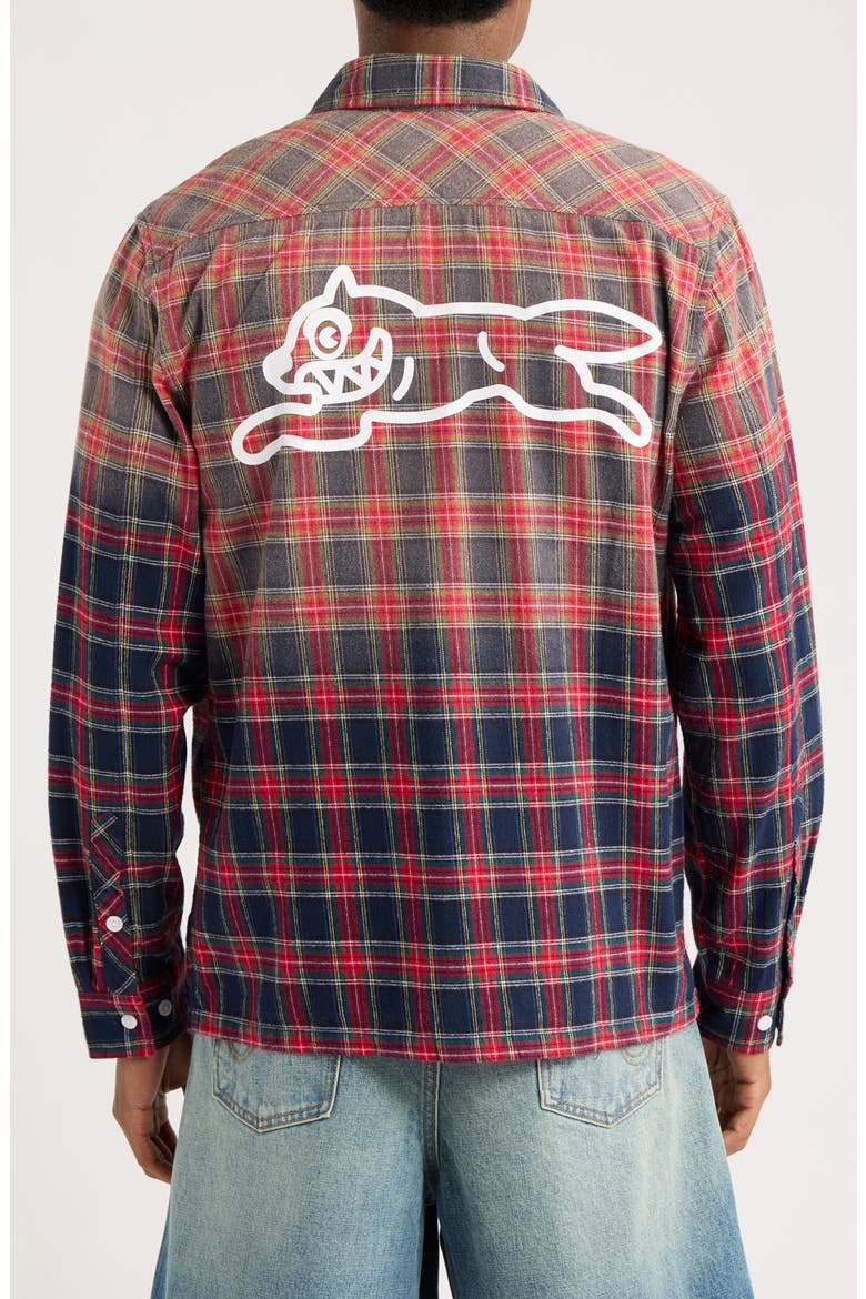 Grapefruit Plaid Cotton Graphic Button-Up Shirt, Alternate, color, PLAID