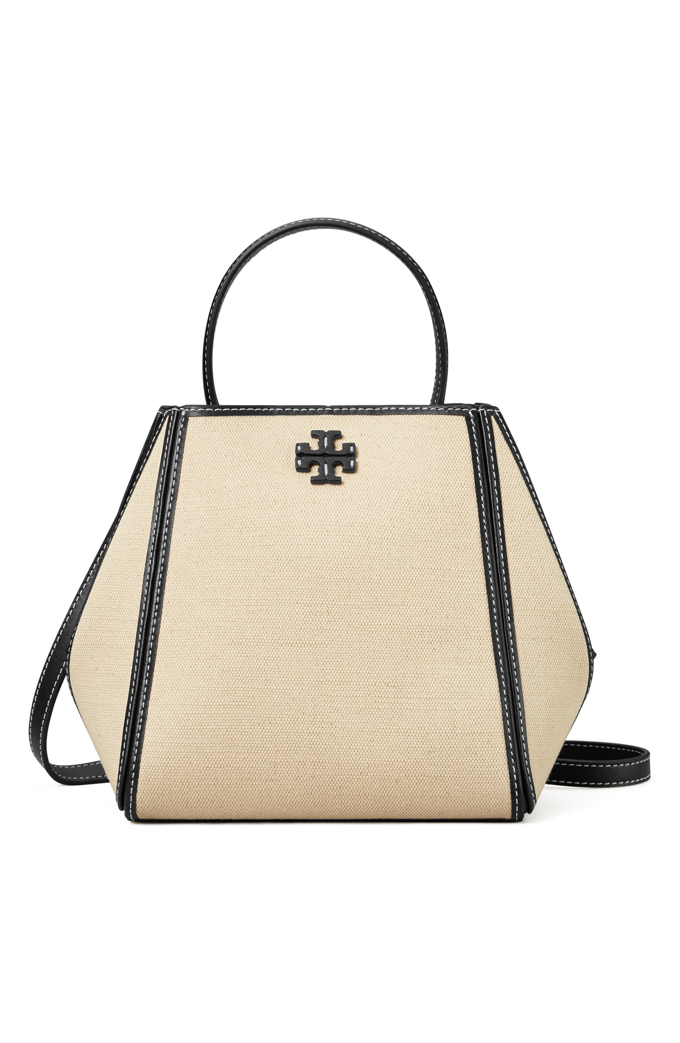 Tory Burch Small McGraw Canvas Bucket Bag, Alternate, color, 