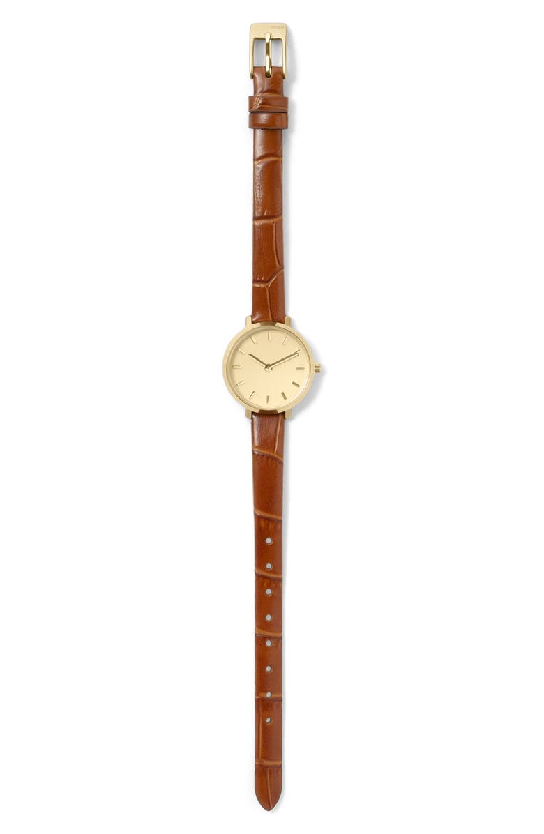 BREDA Beverly Leather Strap Watch, 25mm, Alternate, color, 