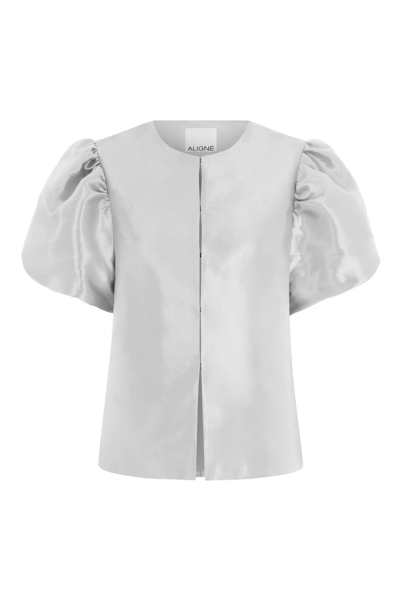 Jorja Puff Sleeve Top, Main, color, SILVER