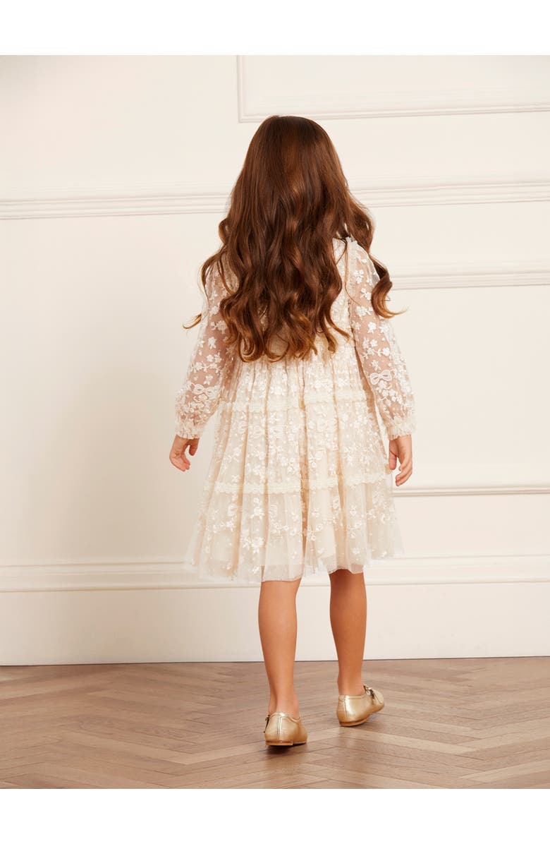 Needle & Thread Celestia Ribbon Kids Dress, Alternate, color, Champagne