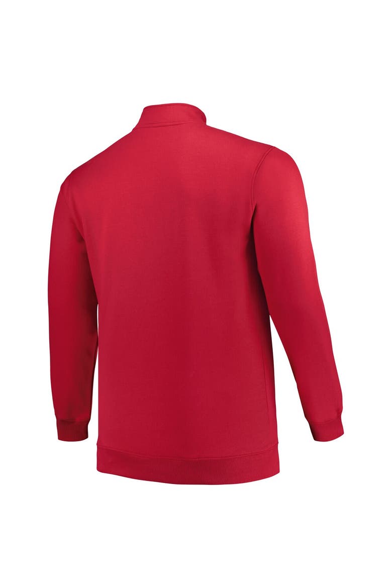 Men's Profile Red Tampa Bay Buccaneers Big & Tall Fleece Quarter-Zip Jacket, Alternate, color, Red