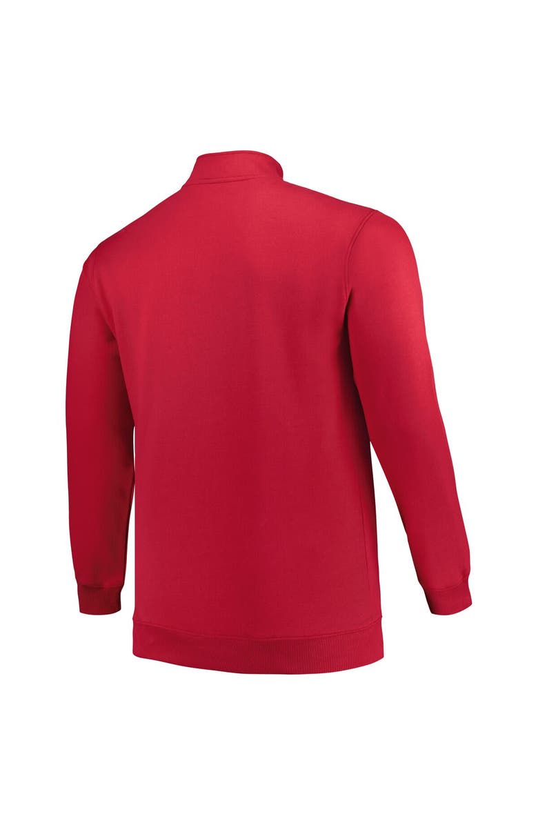 PROFILE Men's Profile Red Tampa Bay Buccaneers Big & Tall Fleece Quarter-Zip Jacket, Alternate, color, Red