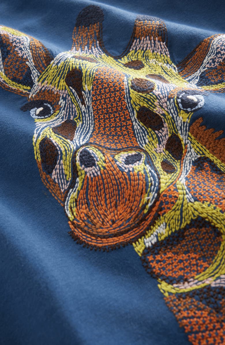 Mini Boden Kids' Embroidered Giraffe T-Shirt, Alternate, color, 