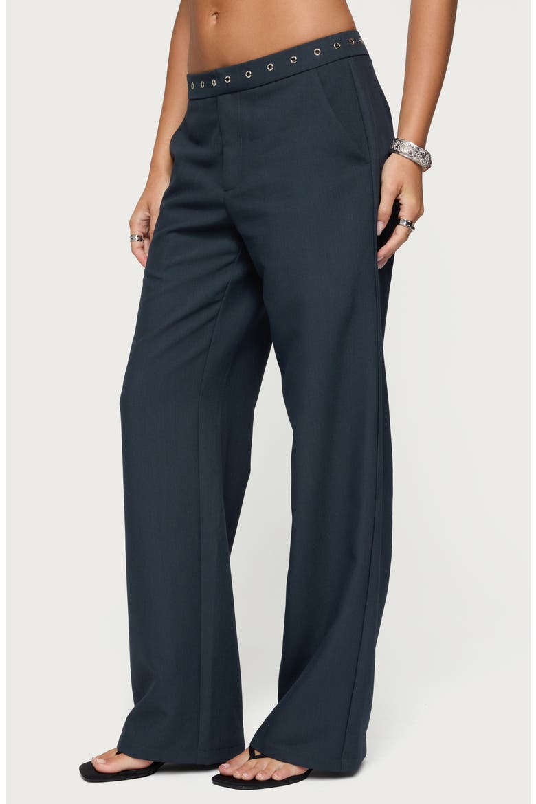 Ayve Eyelet Straight Leg Pants, Alternate, color, DARK-GRAY