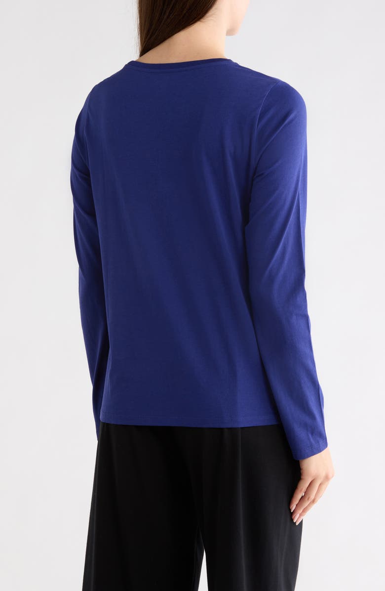 Eileen Fisher Organic Cotton Long Sleeve T-Shirt, Alternate, color, Infinity