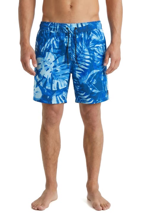 Palm Patchwork Volley Swim Shorts