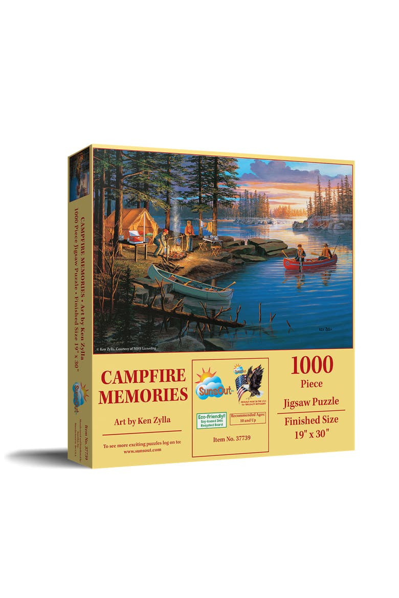 Campfire Memories 1000 piece Jigsaw Puzzle for Adults, Main, color, Multicolor