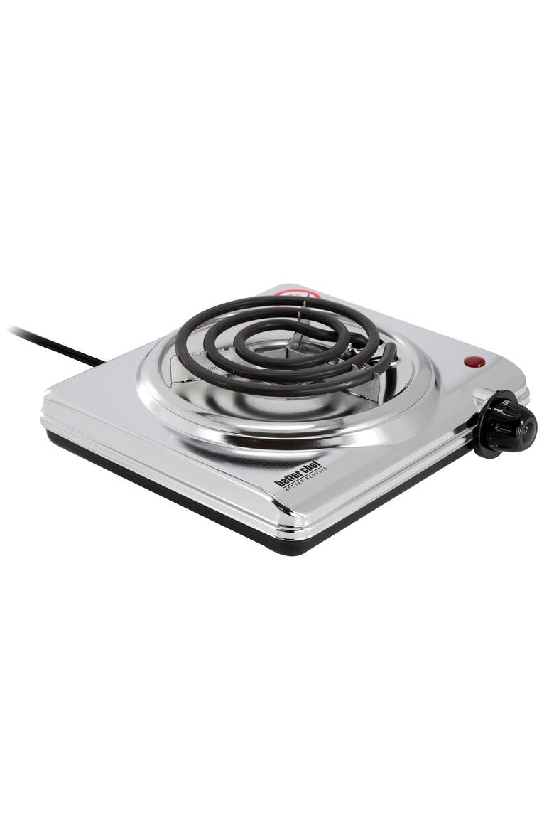 1000 Watt Single Electric Countertop Rang, Main, color, Silver