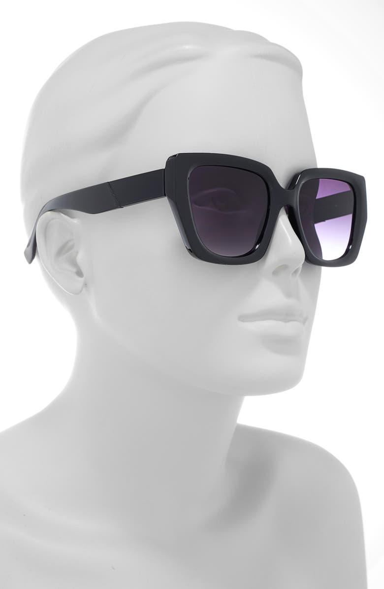 Vince Camuto Cat Eye Sunglasses, Alternate, color, Black