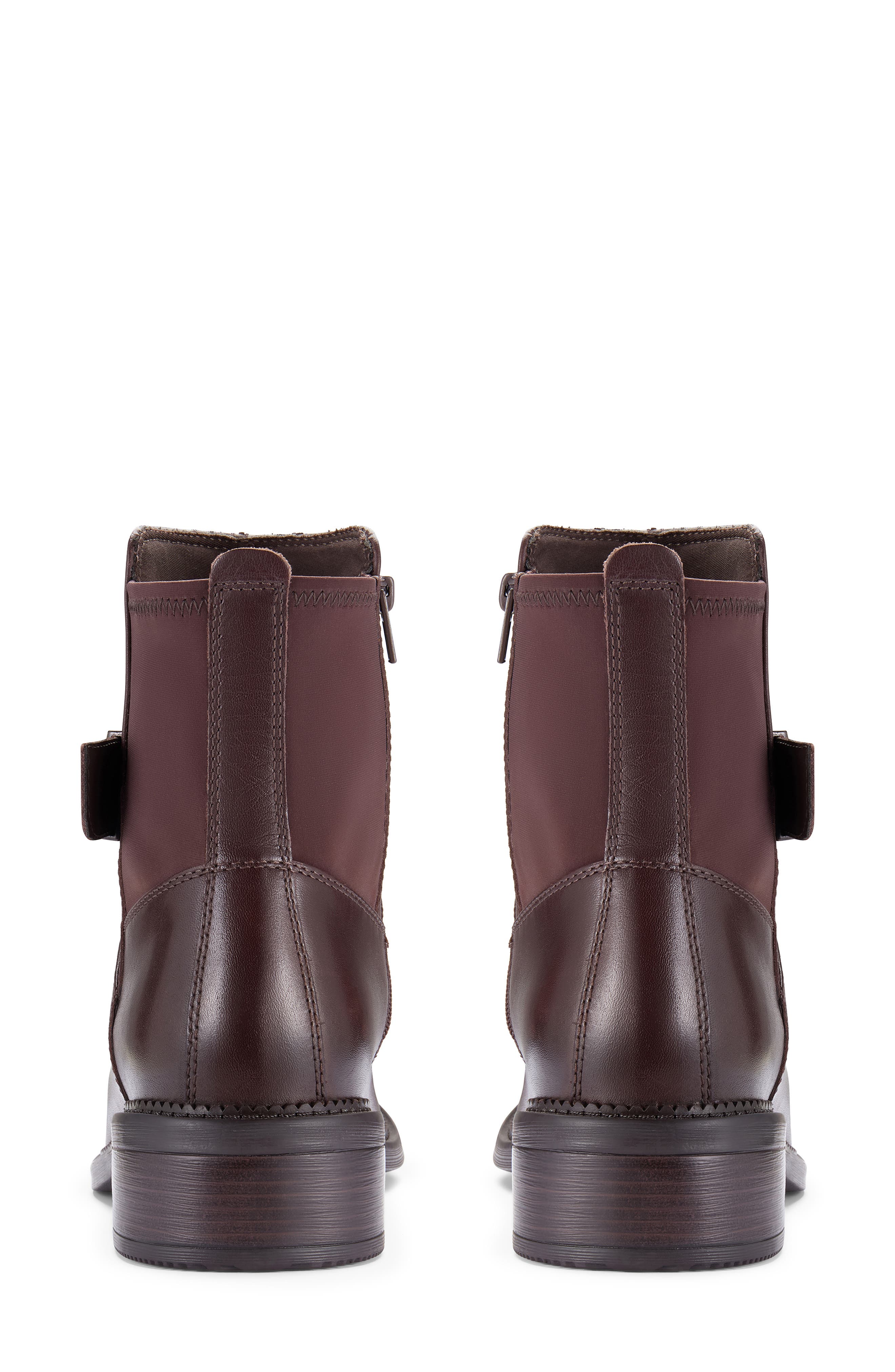 Maye Beth Leather Boot, Alternate, color, DARK BROWN LEA
