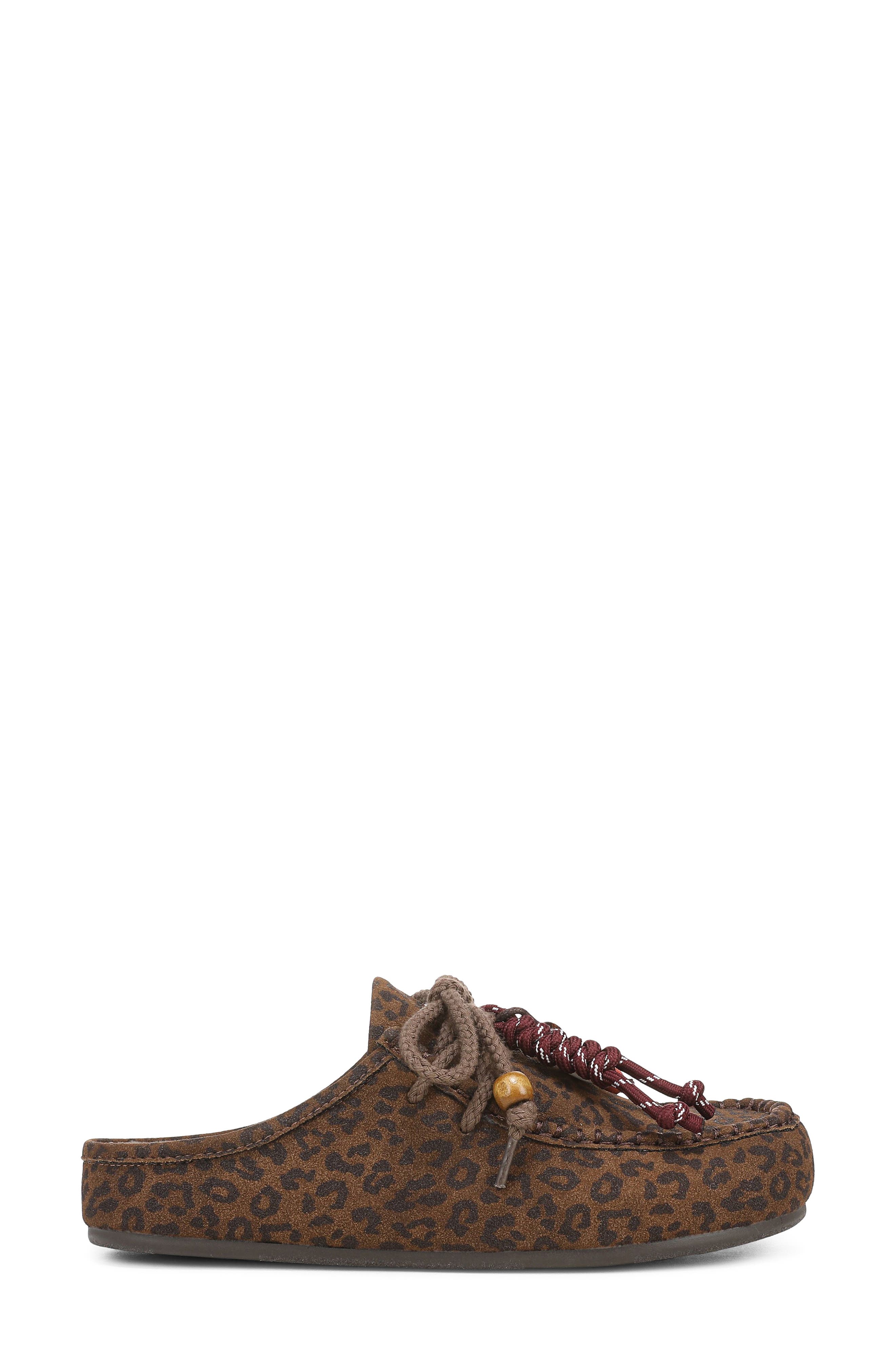 Cairo Flat Mule, Alternate, color, LEOPARD PRINT FAUX SUEDE