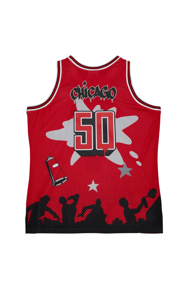 Mitchell & Ness Men's Mitchell & Ness x Tats Cru Red Chicago Bulls Hardwood Classics Fashion Jersey, Alternate, color, Red