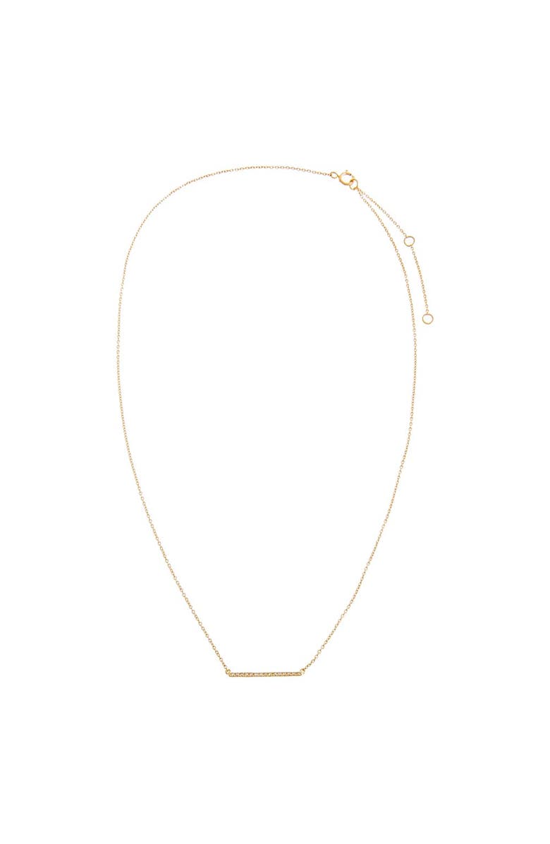 BY ADINA EDEN Diamond Pave Bar Necklace 14K, Alternate, color, 