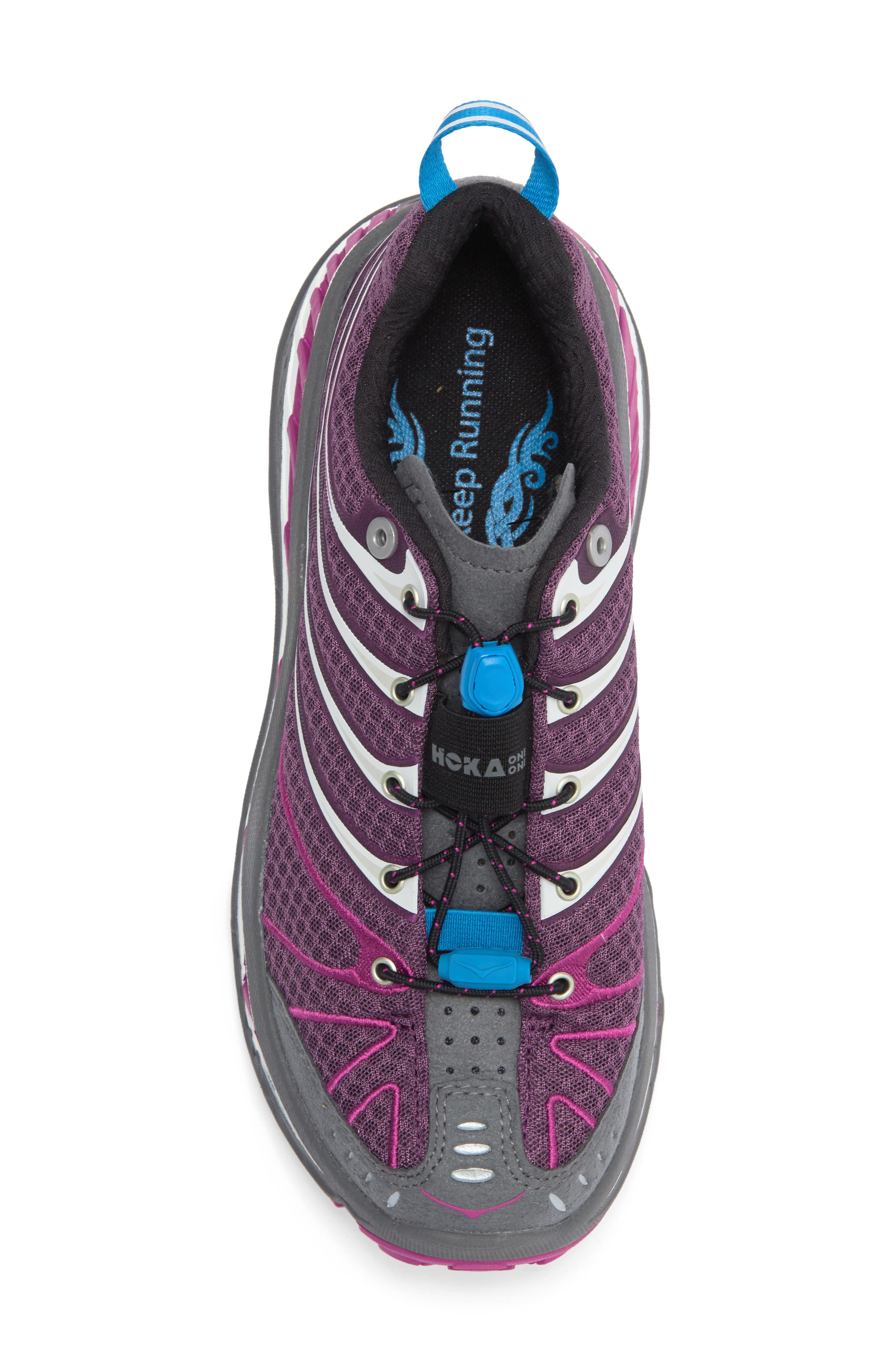 HOKA Stinson Evo OG Running Shoe, Alternate, color, Aubergine / Fuchsia